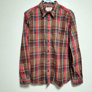 Filson Wildwood Cotton Long Sleeve Shirt Red/Green/Brown Plaid Mens‎ S